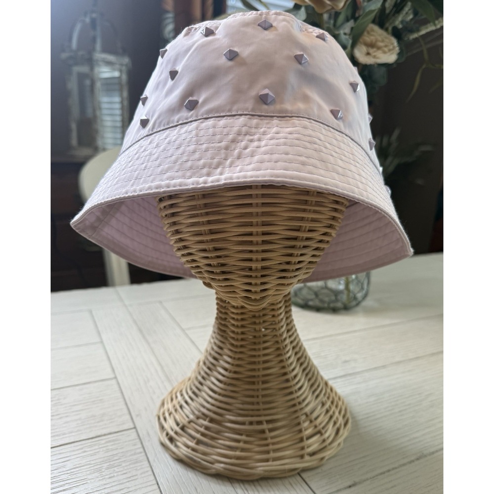 Madden NYC Womens Floppy Lilac Studded Bucket Hat Purple Nylon Boho Cottagecore
